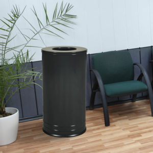 International Collection Powder Coated Receptacle w/ Flat Lid - Image 2