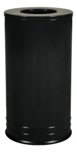 International Collection Powder Coated Receptacle w/ Flat Lid