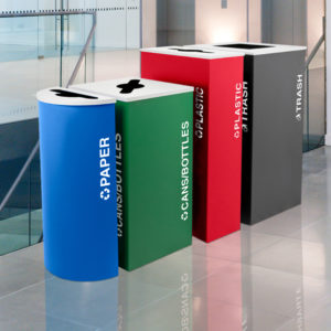 Classic Kaleidoscope 24-Gallon Square Receptacle