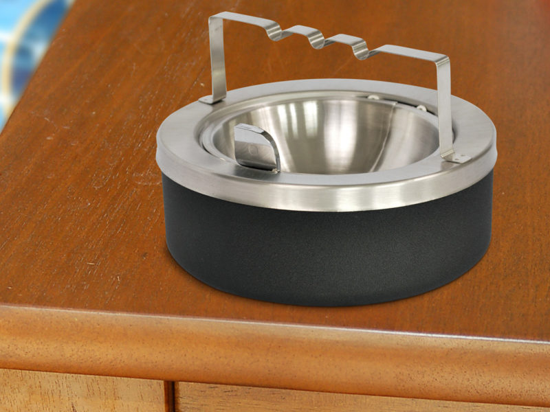 Large Capacity Flip Top Tabletop Ashtray-0