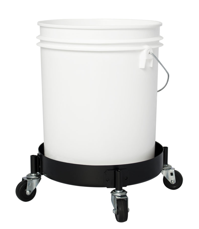 5 Gallon Round Plastic Bucket Dolly - Beige