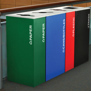 Classic Kaleidoscope 36-Gallon XL Square Receptacle