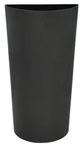 8 gallon Plastic Black Half Round Liner-0