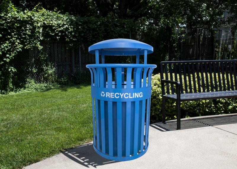 Streetscape Classic Outdoor Recycling Receptacle-3125