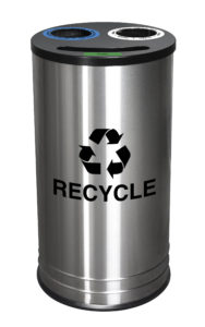 NY Smiley 3 Stream Recycling Receptacle