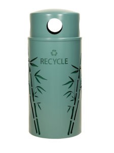 Nature Series 33 Gallon Bamboo Steel Recycling Receptacle MAL