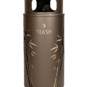 Nature Series 33 Gallon Bamboo Steel Trash Receptacle BRZX
