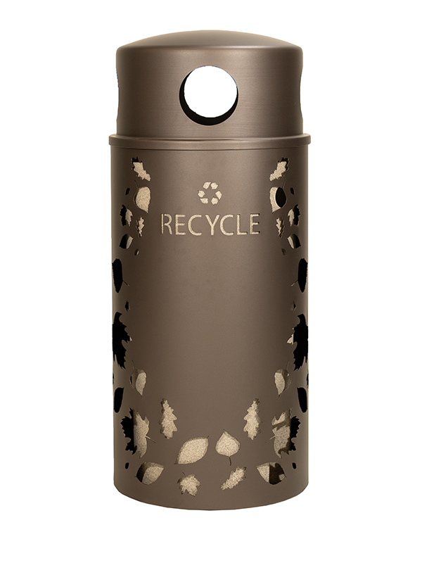 Nature Series 33 Gallon Leaves Steel Recycling Receptacle BRZX