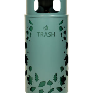 Nature Series Leaves Trash Receptacle MAL