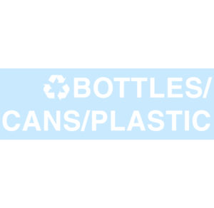 BOTTLES/CANS/PLASTIC Replacement Decal