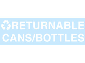 RETURNABLE CANS/BOTTLES Replacement Decal