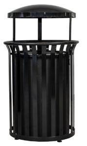 Streetscape Collection 37-Gallon Receptacle w/ Canopy