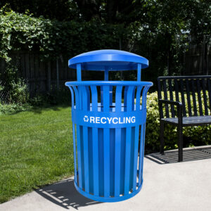 Streetscape Collection Recycling Receptacle w/ Canopy - Image 2