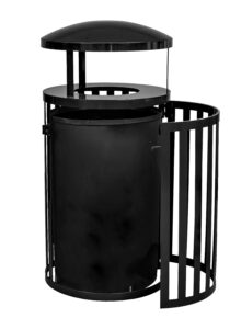Streetscape Collection 45-Gallon Receptacle w/ Door & Canopy