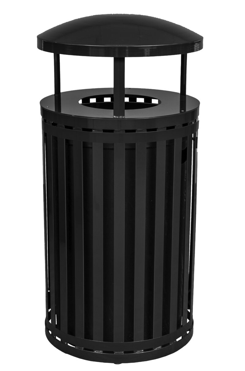 Streetscape Collection 45-Gallon Receptacle w/ Canopy