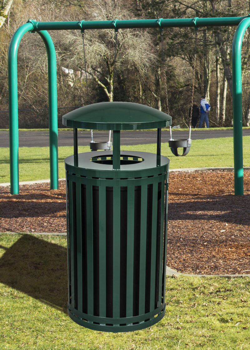 Streetscape Collection 45-Gallon Receptacle w/ Canopy - Image 2
