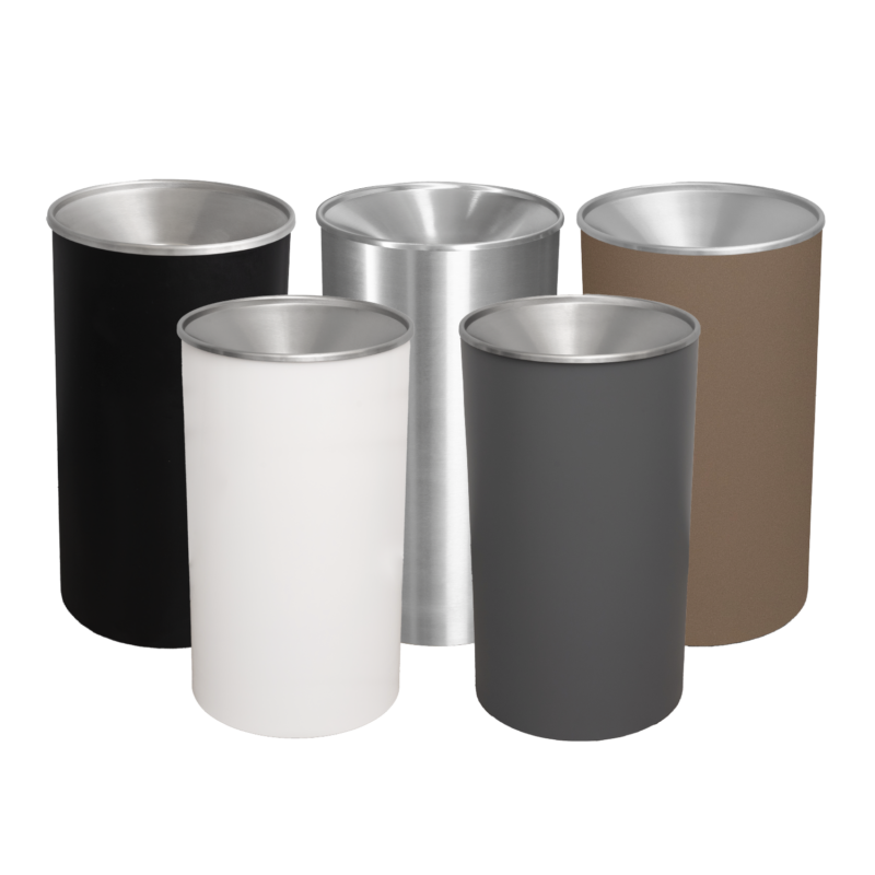 Premier Series Neutrals Powder Coated Receptacle - Image 2